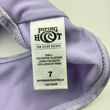 Load image into Gallery viewer, Girls Piping Hot, purple floral swim top, FUC, size 7,