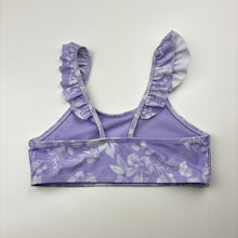 Load image into Gallery viewer, Girls Piping Hot, purple floral swim top, FUC, size 7,