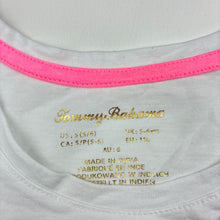 Load image into Gallery viewer, Girls Tommy Bahama, twist-front t-shirt / top, sequin flamingos, NEW, size 6,