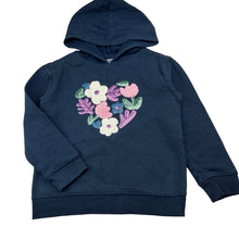 Load image into Gallery viewer, Girls Anko, navy fleece lined hoodie sweater, sequins, GUC, size 5,