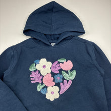Load image into Gallery viewer, Girls Anko, navy fleece lined hoodie sweater, sequins, GUC, size 5,