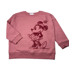 Load image into Gallery viewer, Girls Cotton On, Disney Minnie Mouse fleece lined sweater / jumper, pilling, FUC, size 5,