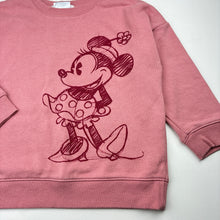 Load image into Gallery viewer, Girls Cotton On, Disney Minnie Mouse fleece lined sweater / jumper, pilling, FUC, size 5,
