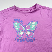 Load image into Gallery viewer, Girls Anko, purple cotton t-shirt, butterfly, EUC, size 6,