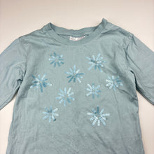 Load image into Gallery viewer, Girls Mango, cotton long-sleeve t-shirt / top, sequins, GUC, size 5,