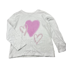 Load image into Gallery viewer, Girls Anko, cotton long-sleeve t-shirt / top, hearts, GUC, size 5,