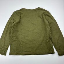 Load image into Gallery viewer, Boys Primark, khaki cotton long-sleeve top, dinosaurs, GUC, size 6-7,