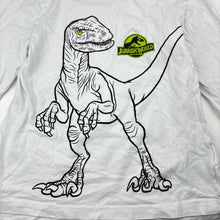 Load image into Gallery viewer, Boys Jurassic World, cotton long sleeve t-shirt, dinosaur, GUC, size 6-8,