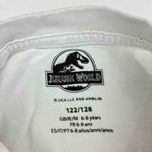 Load image into Gallery viewer, Boys Jurassic World, cotton long sleeve t-shirt, dinosaur, GUC, size 6-8,
