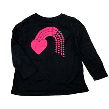 Load image into Gallery viewer, Girls Anko, black cotton long sleeve t-shirt, rainbow, GUC, size 3,