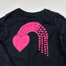 Load image into Gallery viewer, Girls Anko, black cotton long sleeve t-shirt, rainbow, GUC, size 3,