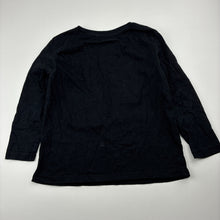 Load image into Gallery viewer, Girls Anko, black cotton long sleeve t-shirt, rainbow, GUC, size 3,
