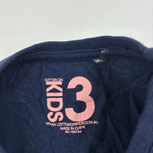 Load image into Gallery viewer, Girls Cotton On, navy cotton long sleeve top, flip sequin star, GUC, size 3,