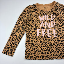Load image into Gallery viewer, Girls Target, animal print organic cotton long sleeve t-shirt, GUC, size 7,