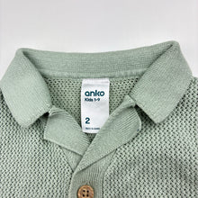 Load image into Gallery viewer, Unisex Anko, knitted cotton blend short sleeve top, GUC, size 2,