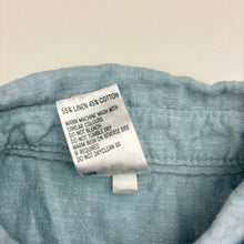 Load image into Gallery viewer, Boys Anko, blue linen / cotton short sleeve shirt, EUC, size 2,