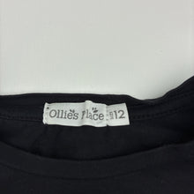 Load image into Gallery viewer, Girls Ollie's Place, black stretchy t-shirt, dance, EUC, size 12,