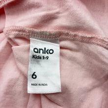 Load image into Gallery viewer, Girls Anko, pink cotton t-shirt on a heart, GUC, size 6,