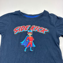 Load image into Gallery viewer, Unisex Anko, navy cotton pyjama t-shirt, superhero, EUC, size 4,
