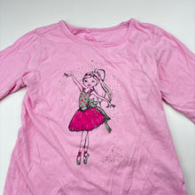 Load image into Gallery viewer, Girls H&amp;T, pink cotton long-sleeve top, ballet dancer, FUC, size 6,
