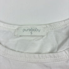 Load image into Gallery viewer, Girls purebaby, white organic cotton long-sleeve t-shirt / top, GUC, size 5,