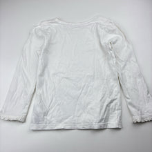 Load image into Gallery viewer, Girls purebaby, white organic cotton long-sleeve t-shirt / top, GUC, size 5,