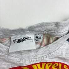 Load image into Gallery viewer, Boys Hot Wheels, grey marle t-shirt / top, GUC, size 6-7,