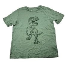 Load image into Gallery viewer, Boys Brilliant Basics, green cotton t-shirt, dinosaur, GUC, size 6,