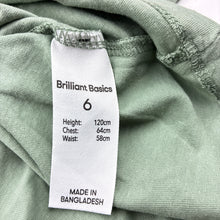 Load image into Gallery viewer, Boys Brilliant Basics, green cotton t-shirt, dinosaur, GUC, size 6,