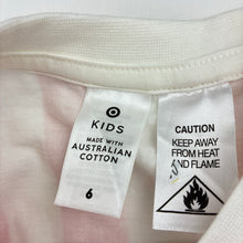 Load image into Gallery viewer, Unisex Target, striped Australian cotton pyjama t-shirt, EUC, size 6,