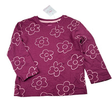 Load image into Gallery viewer, Girls Mango, cotton long sleeve t-shirt, flowers, NEW, size 3,