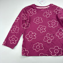 Load image into Gallery viewer, Girls Mango, cotton long sleeve t-shirt, flowers, NEW, size 3,
