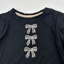 Load image into Gallery viewer, Girls Mango, black cotton long sleeve t-shirt, GUC, size 3,