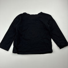 Load image into Gallery viewer, Girls Mango, black cotton long sleeve t-shirt, GUC, size 3,