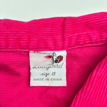 Load image into Gallery viewer, Girls Ladybird, pink corduroy cotton jacket, poppers, GUC, size 8,