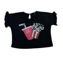 Load image into Gallery viewer, Girls Zudio, black cotton top, FUC, size 3-4,