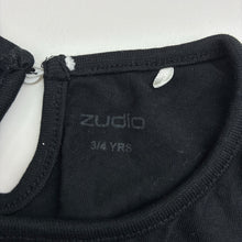 Load image into Gallery viewer, Girls Zudio, black cotton top, FUC, size 3-4,