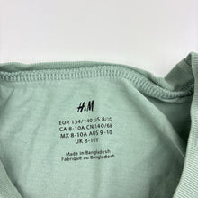 Load image into Gallery viewer, Unisex H&amp;M, green cotton t-shirt, GUC, size 9-10,