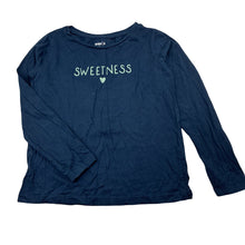 Load image into Gallery viewer, Girls Anko, navy cotton long sleeve t-shirt, GUC, size 6,