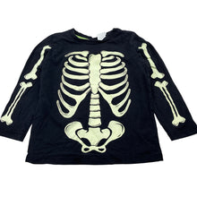 Load image into Gallery viewer, Unisex Target, cotton Halloween long sleeve pyjama top from a skeleton, FUC, size 3,