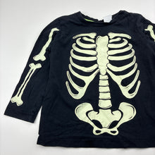 Load image into Gallery viewer, Unisex Target, cotton Halloween long sleeve pyjama top from a skeleton, FUC, size 3,