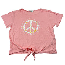 Load image into Gallery viewer, Girls Tilii, pink tie front t-shirt / top, EUC, size 14,