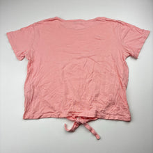 Load image into Gallery viewer, Girls Tilii, pink tie front t-shirt / top, EUC, size 14,