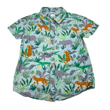 Load image into Gallery viewer, Boys Anko, cotton short sleeve shirt, jungle animals, EUC, size 7,