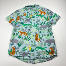 Load image into Gallery viewer, Boys Anko, cotton short sleeve shirt, jungle animals, EUC, size 7,