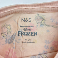 Load image into Gallery viewer, Girls M&amp;S, Disney Frozen cotton t-shirt, FUC, size 4-5,