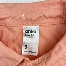 Load image into Gallery viewer, Boys Anko, lightweight cotton short sleeve shirt, EUC, size 5,
