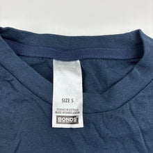 Load image into Gallery viewer, Unisex Bonds, navy cotton t-shirt / top, EUC, size 5,