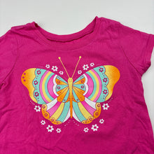 Load image into Gallery viewer, Girls The Children's Place, pink cotton t-shirt, butterfly, GUC, size 3,
