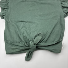 Load image into Gallery viewer, Girls Country Road, khaki cotton tie front top, EUC, size 5,